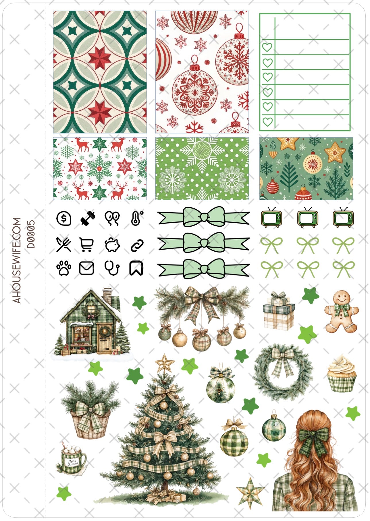 Plaid Green Winter 2, Digital