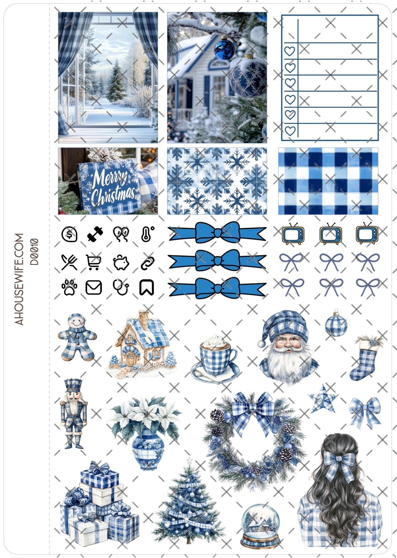 Plaid Blue Winter 3, Digital