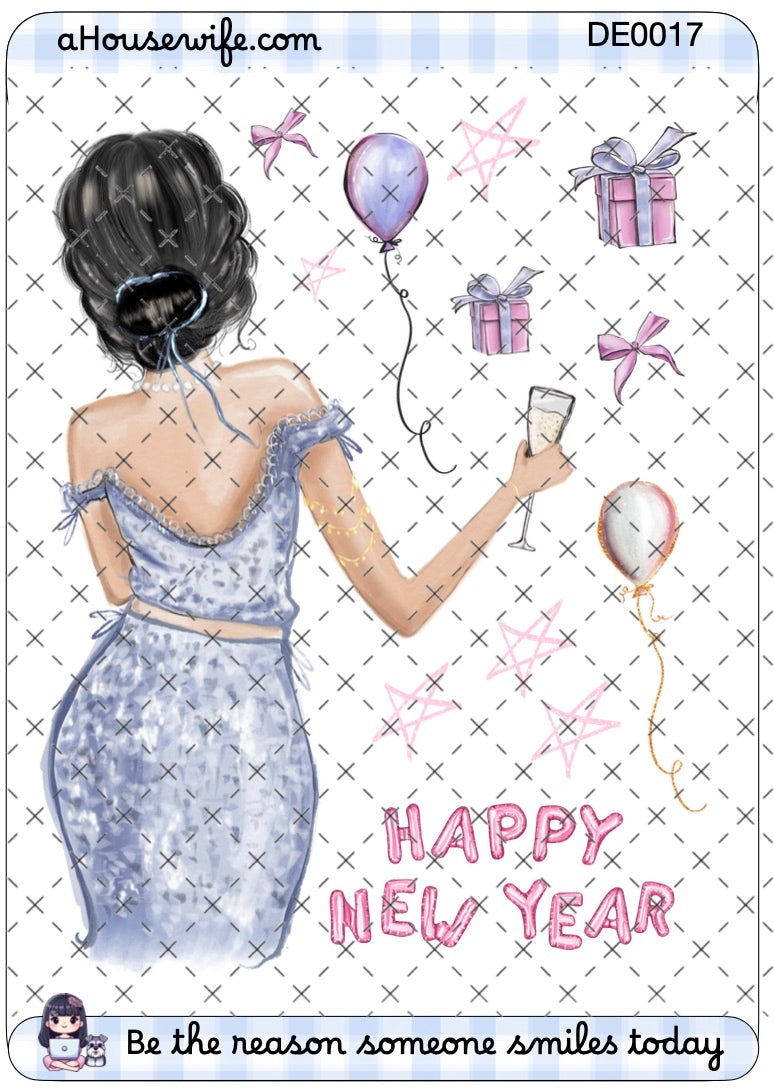 Happy New Year - Black hair