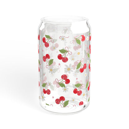 Cherry Blossom Sipper Glass, 16oz
