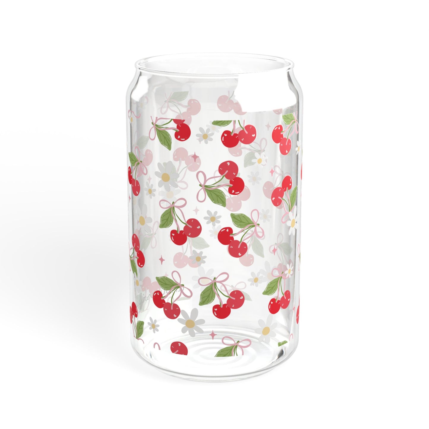 Cherry Blossom Sipper Glass, 16oz