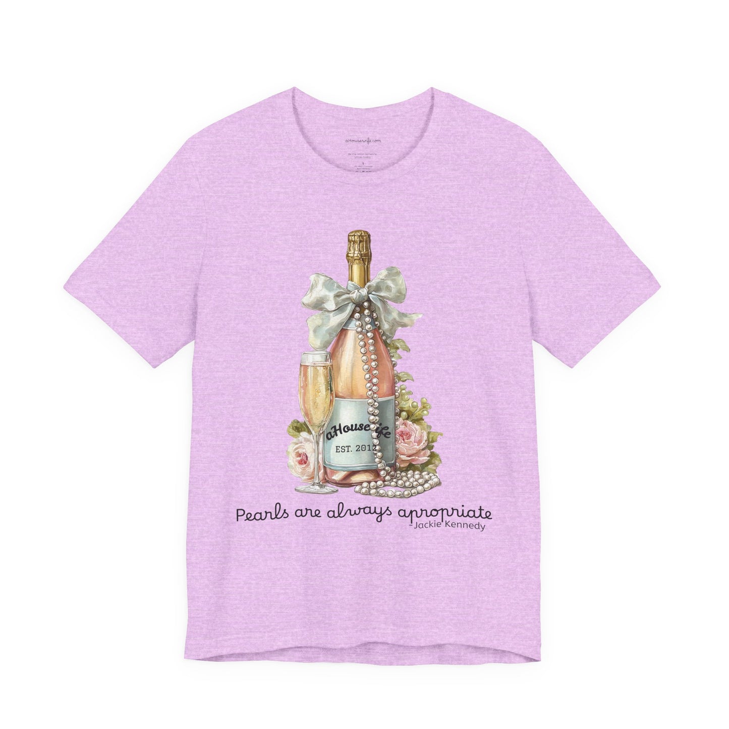 Champagne Bottle with Flowers T-Shirt