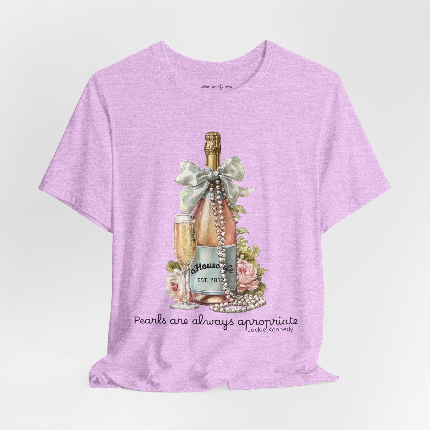 Champagne Bottle with Flowers T-Shirt