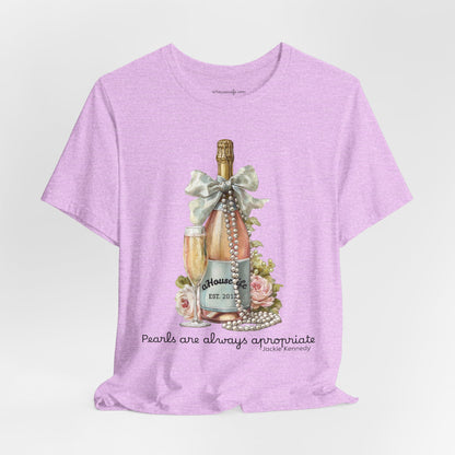 Champagne Bottle with Flowers T-Shirt