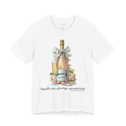 Champagne Bottle with Flowers T-Shirt