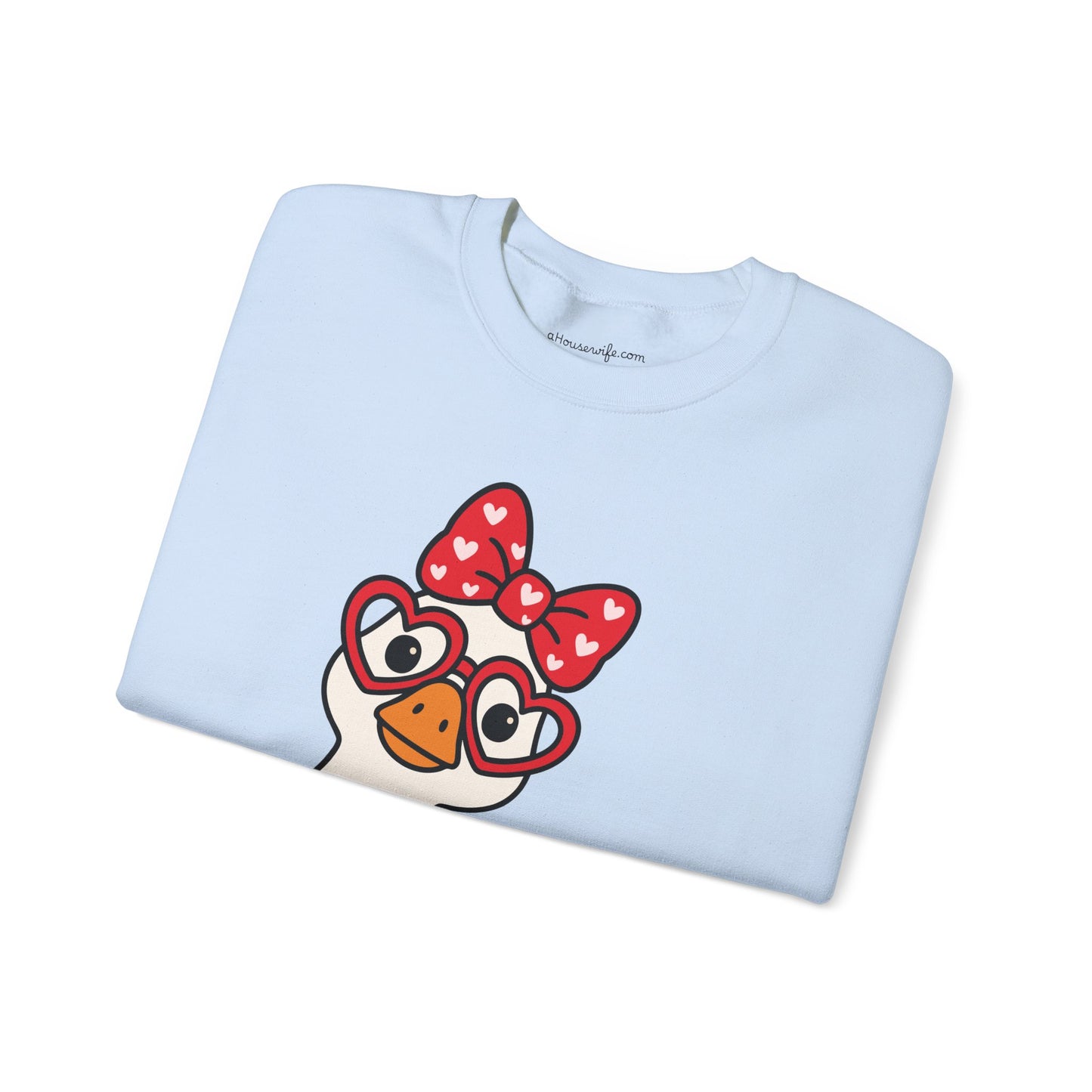 Goose with Heart Glasses sweatshirt | Hello graphic crewneck