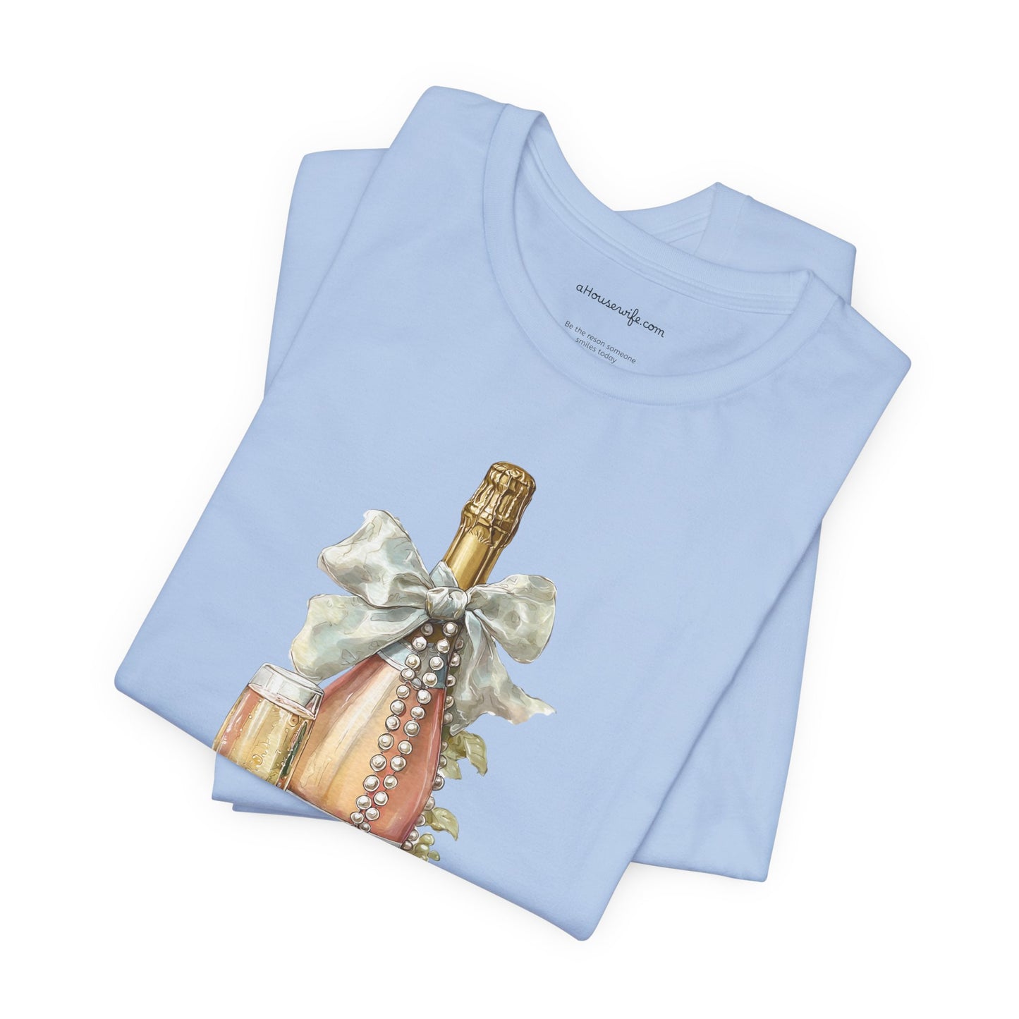 Champagne Bottle with Flowers T-Shirt