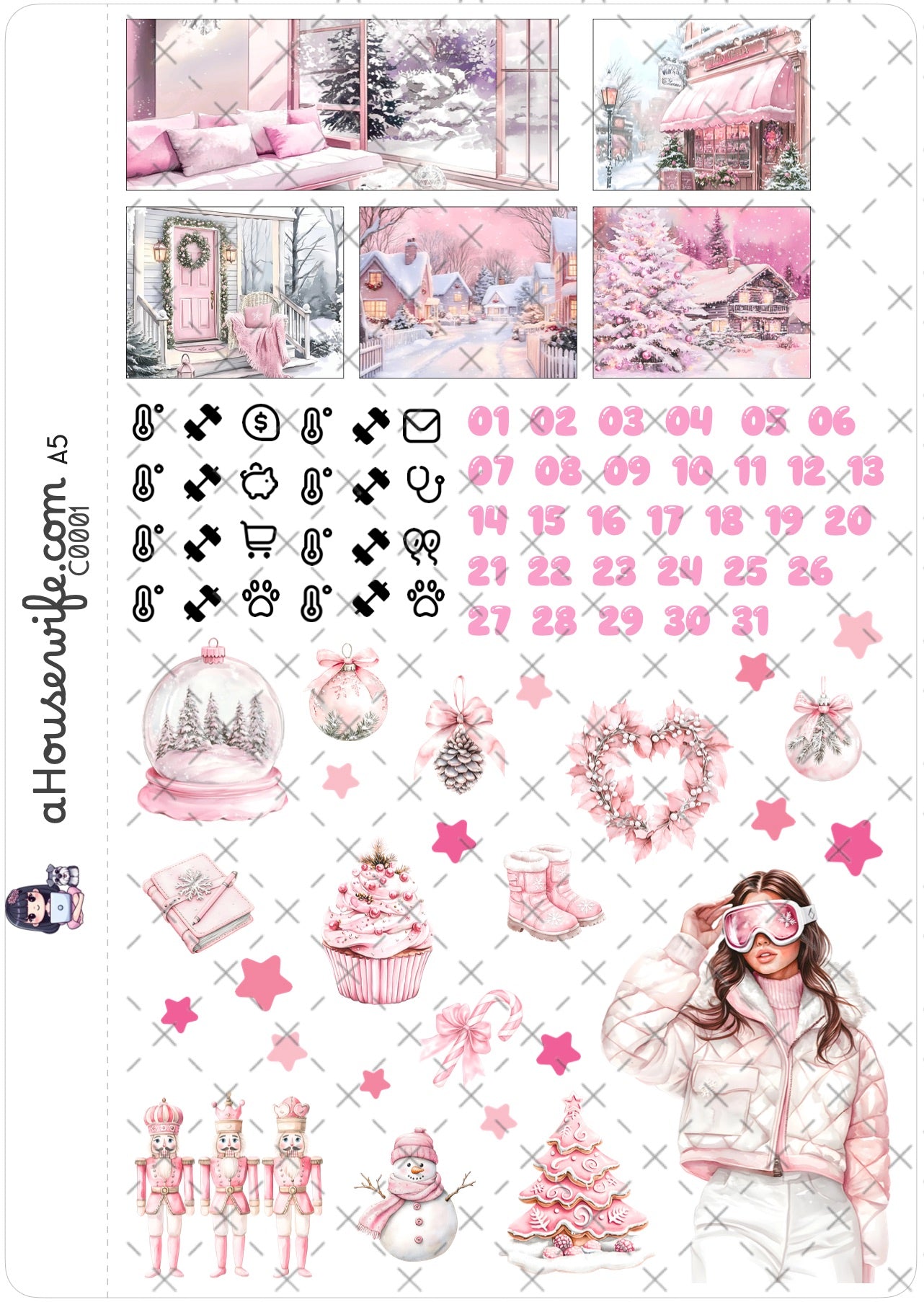 Blushing Christmas 1 , AHCalendar