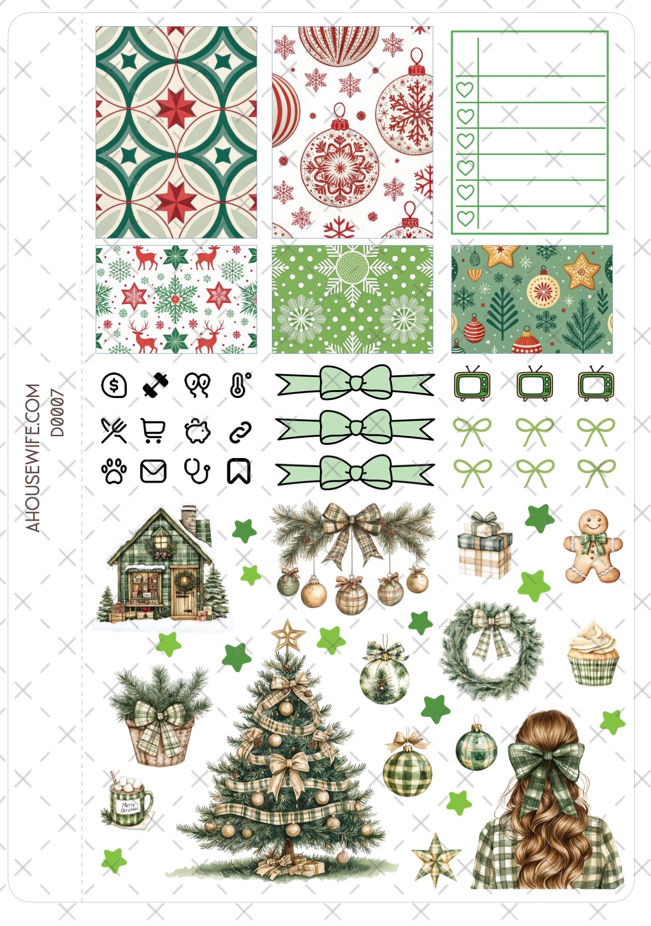 Plaid Green Winter 4, Digital