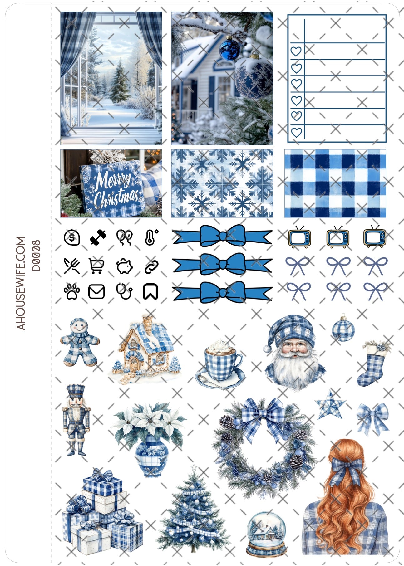 Plaid Blue Winter 1, Digital