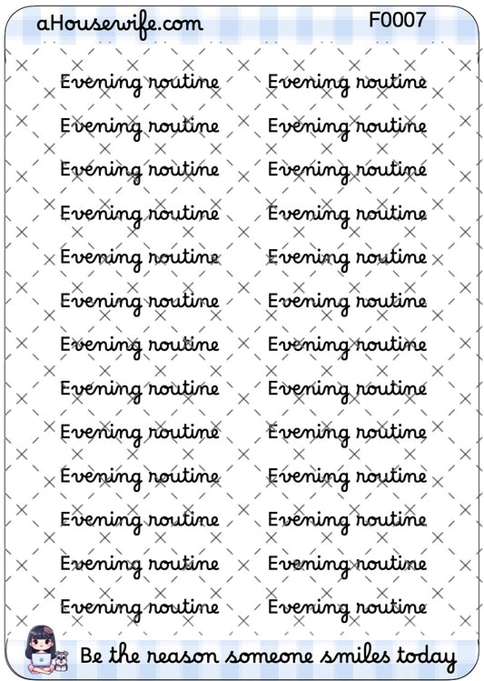 Evening Routine