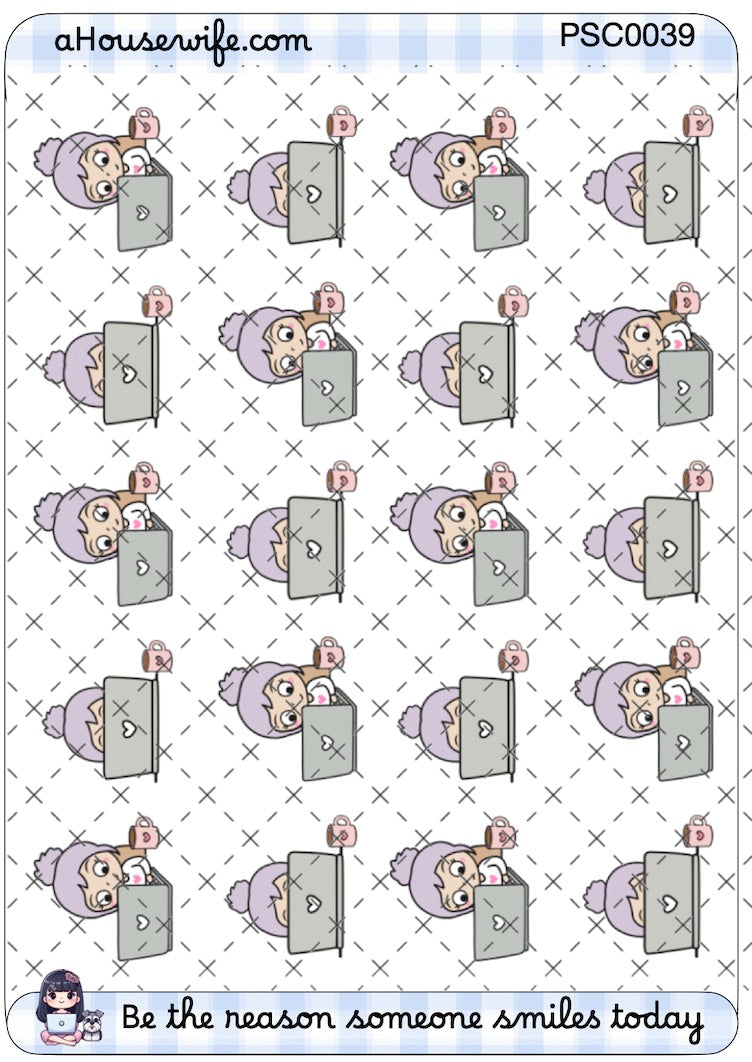 Ellie Work on laptop