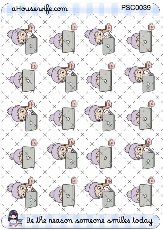 Ellie Work on laptop