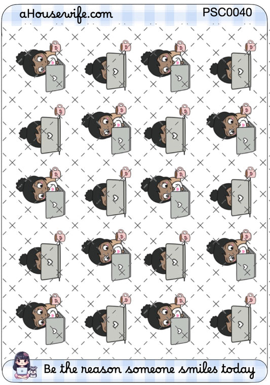 Erica Work on laptop